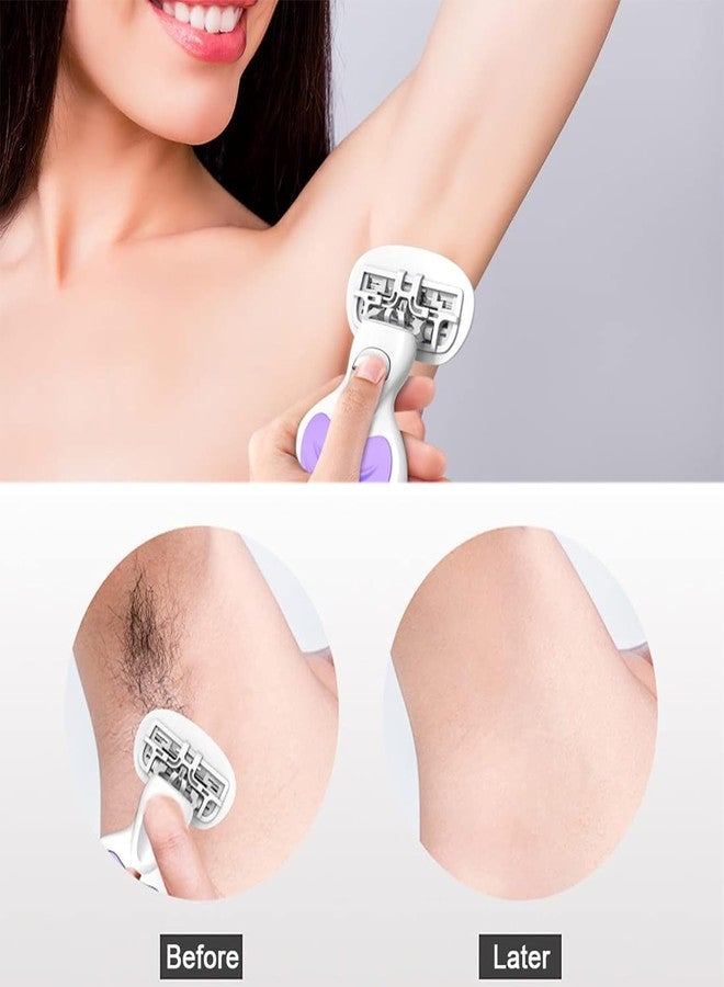 YESVIYA Mini Ultra Smooth Hair Removal Razor for Women - 4 Stainless Steel Blades with Travel Case | Body Shaving Kit for Smooth Skin | Personal Care Tool (Pack of 1, Multicolor) - Image 3